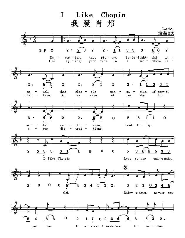 I Like Chopin （我爱肖邦）