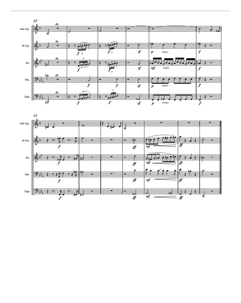 莫扎特-夜之女王的咏叹调（铜管五重奏）