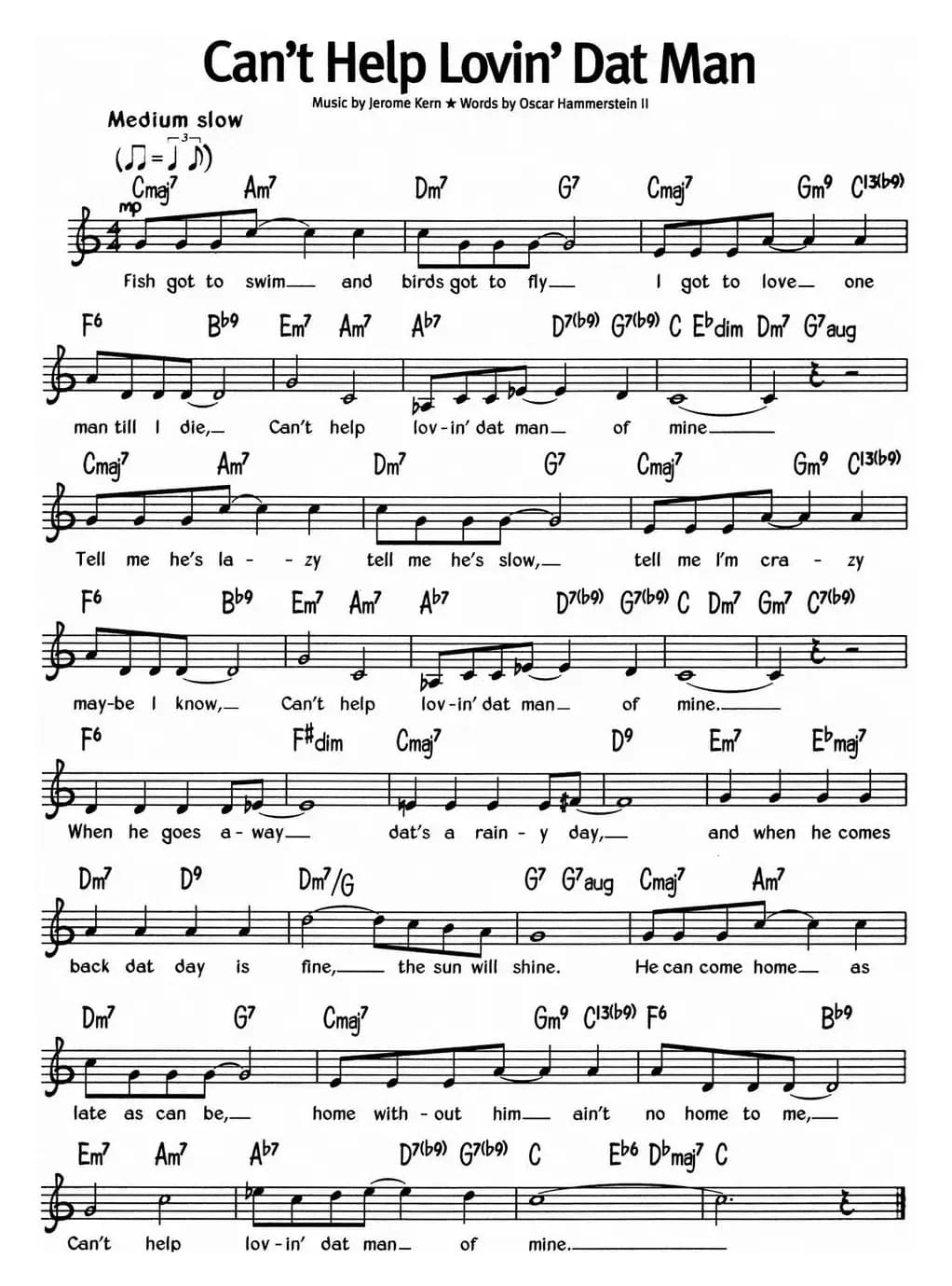 蓝调音乐：Can't Help Lovin' Dat Man