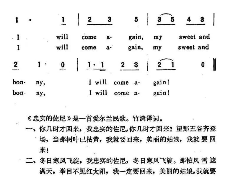 [爱尔兰]FAITHFU’JOHNIE（忠实的佐尼）