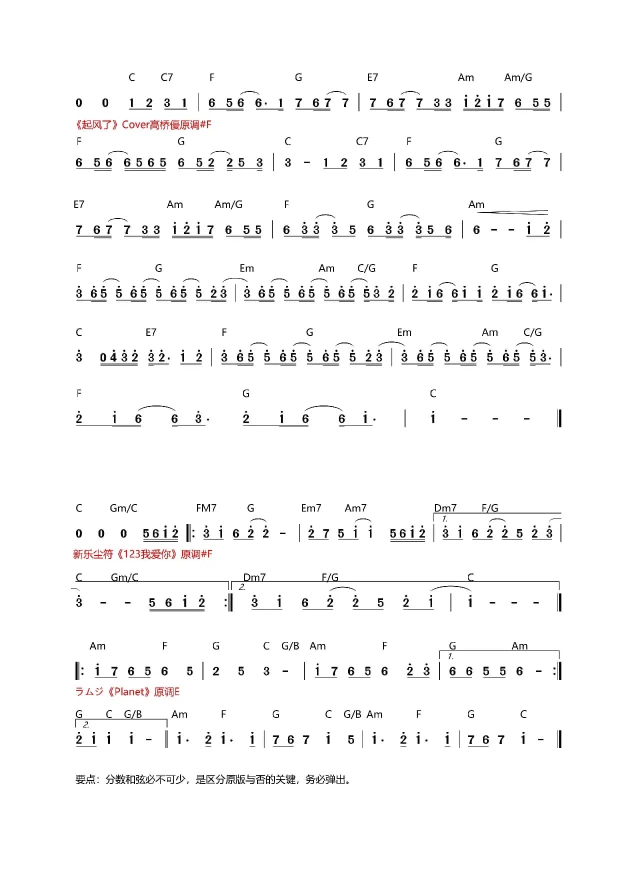 抖音金曲串烧（副歌部分）