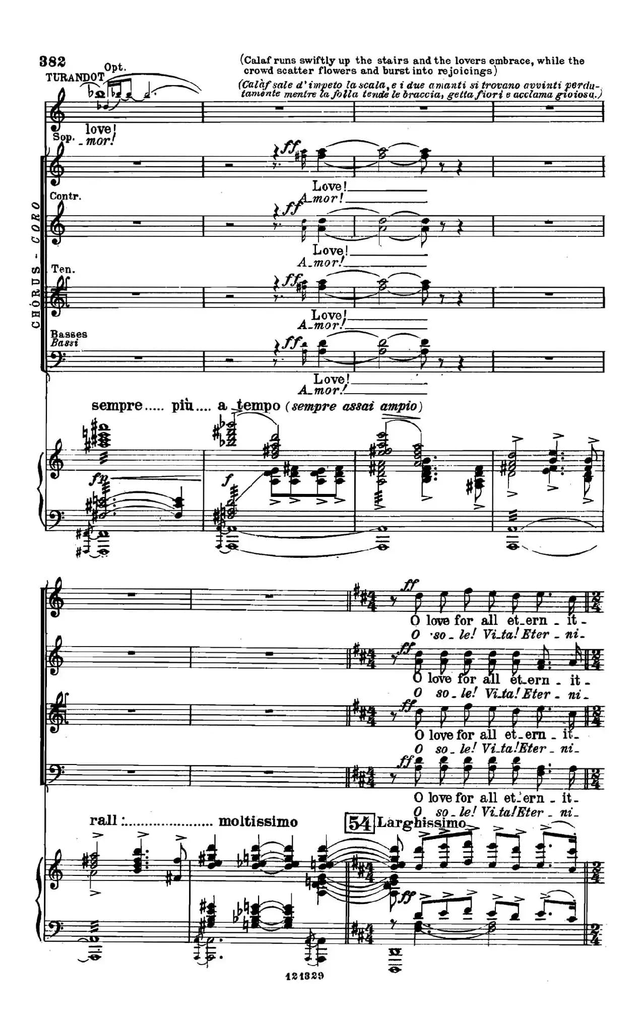 《图兰朵公主》三幕五场歌剧（英意双语）全谱（钢琴伴奏谱 P374——397）