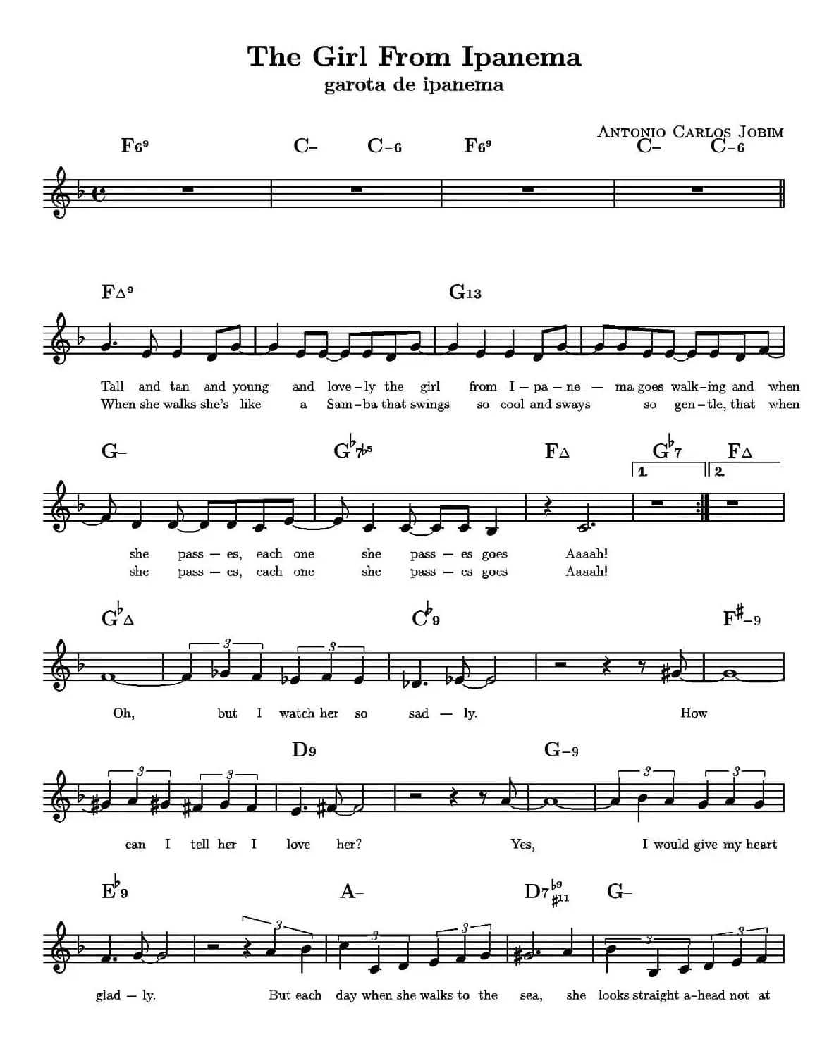 The Ggirl From Ipanema