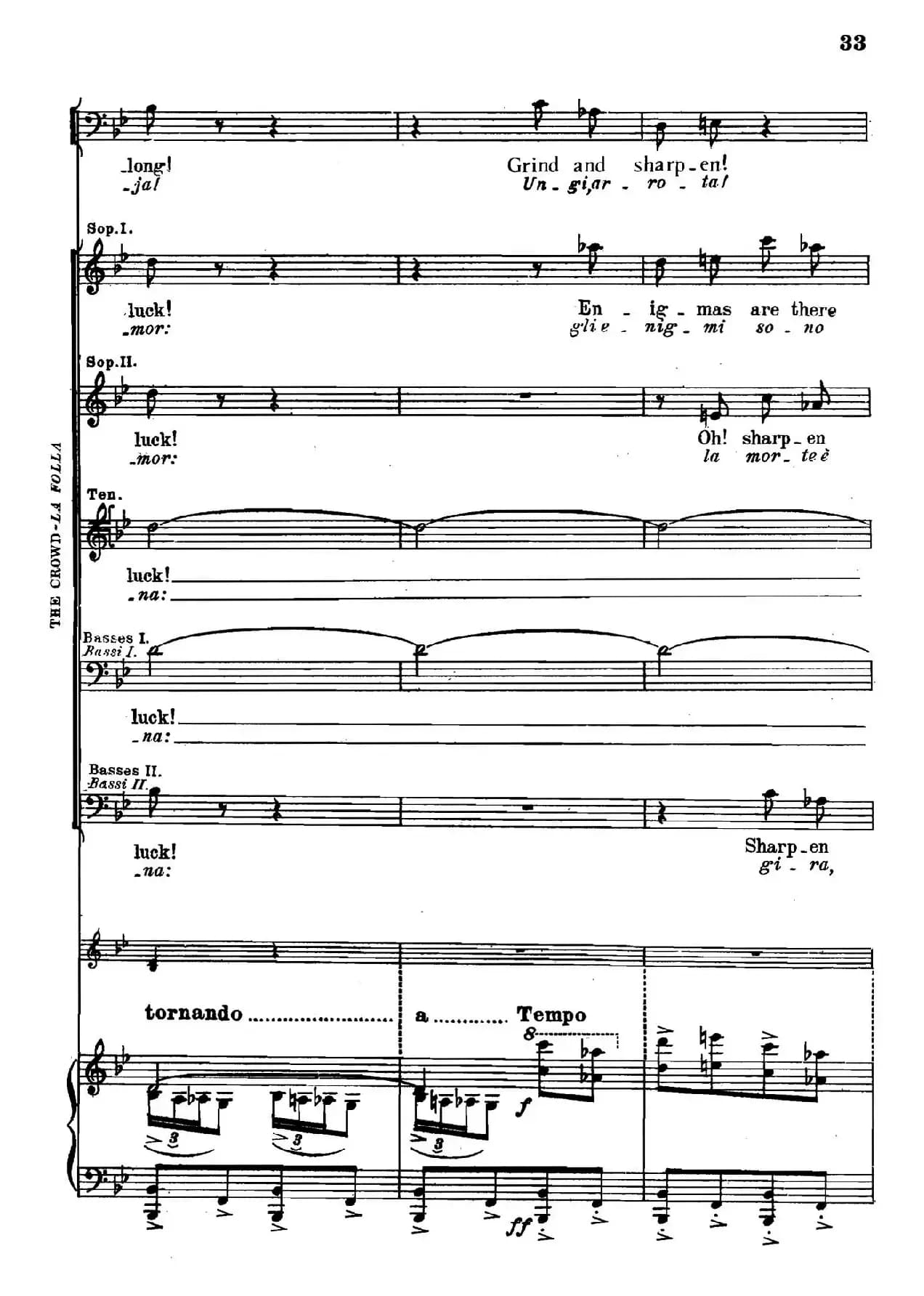 《图兰朵公主》三幕五场歌剧（英意双语）全谱（钢琴伴奏谱 P28——48）