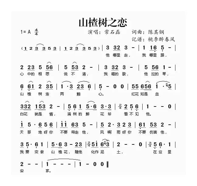 山楂树之恋（陈其钢词曲）