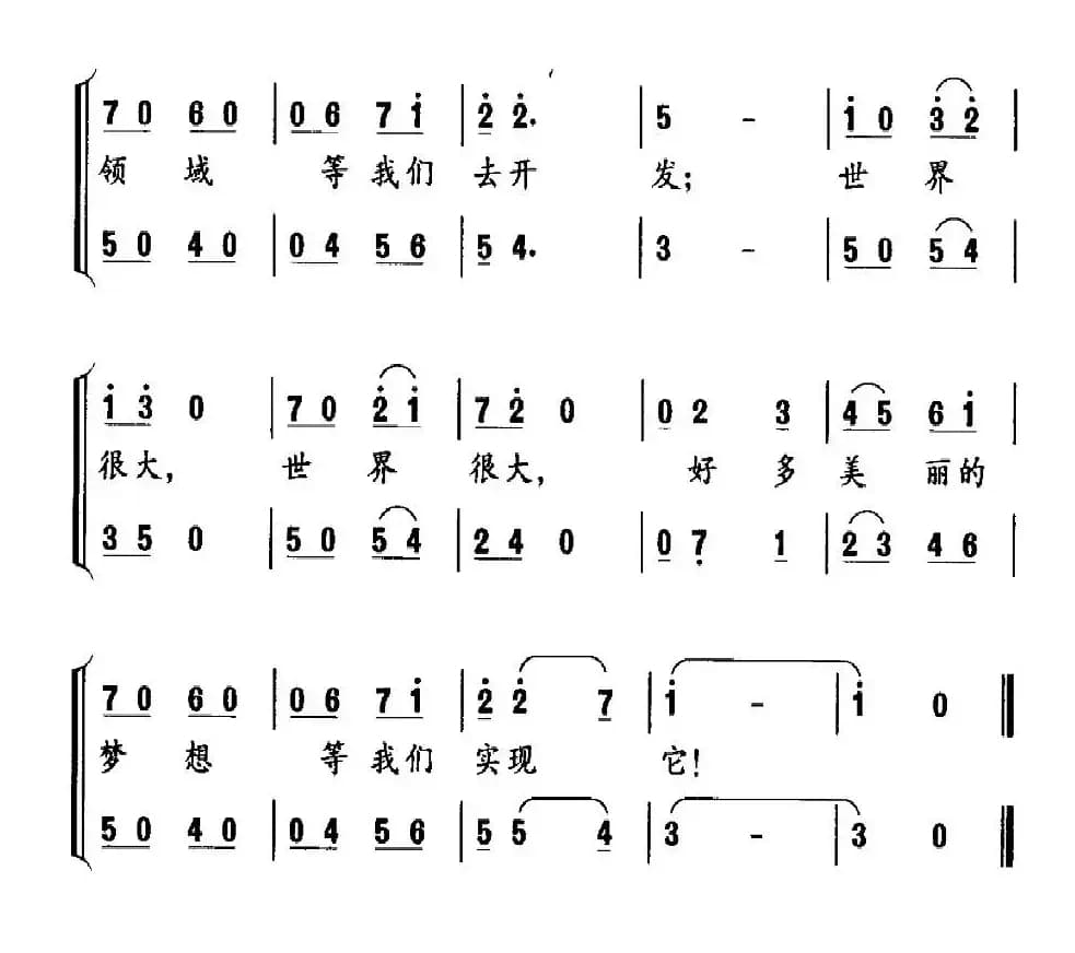 世界很大（合唱）