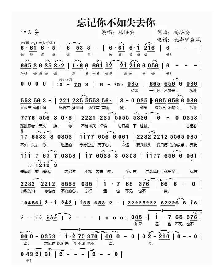 忘记你不如失去你