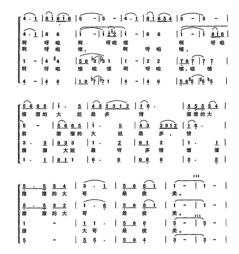 美丽的康定溜溜的城（陈虎编合唱）