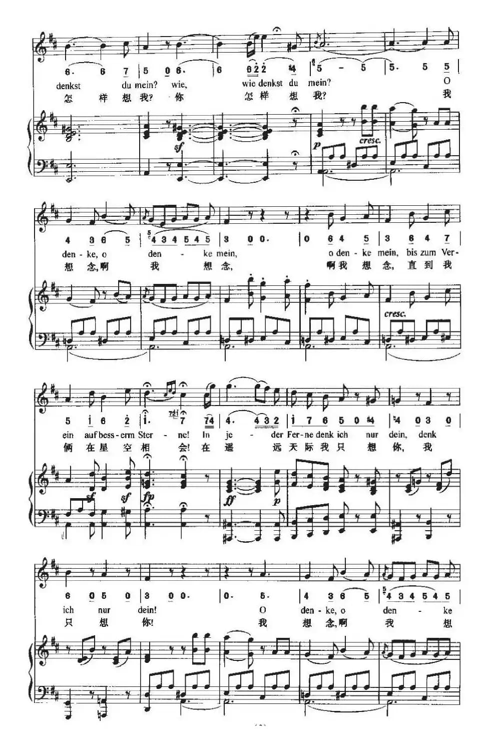 Andenken（思念 [中外文对照、正谱]）