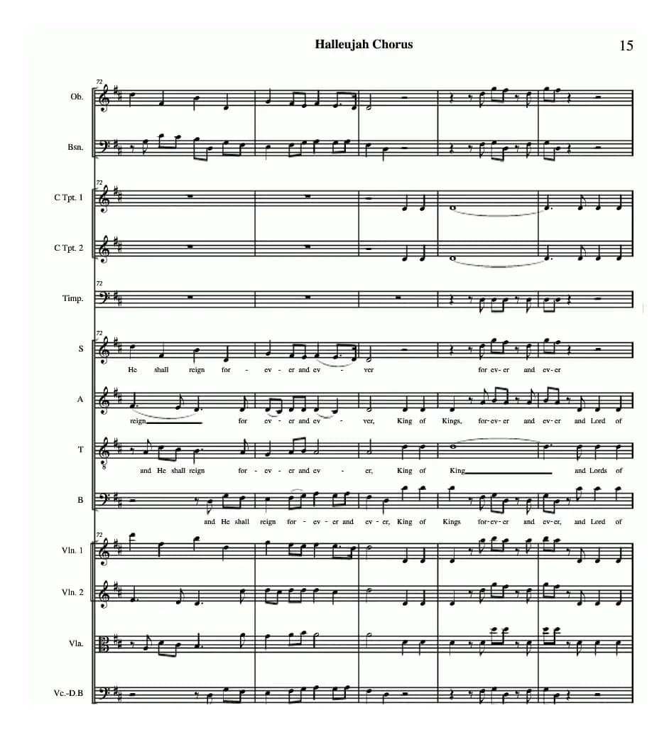 哈利路亚总谱11-19（Halleujah Chorus）