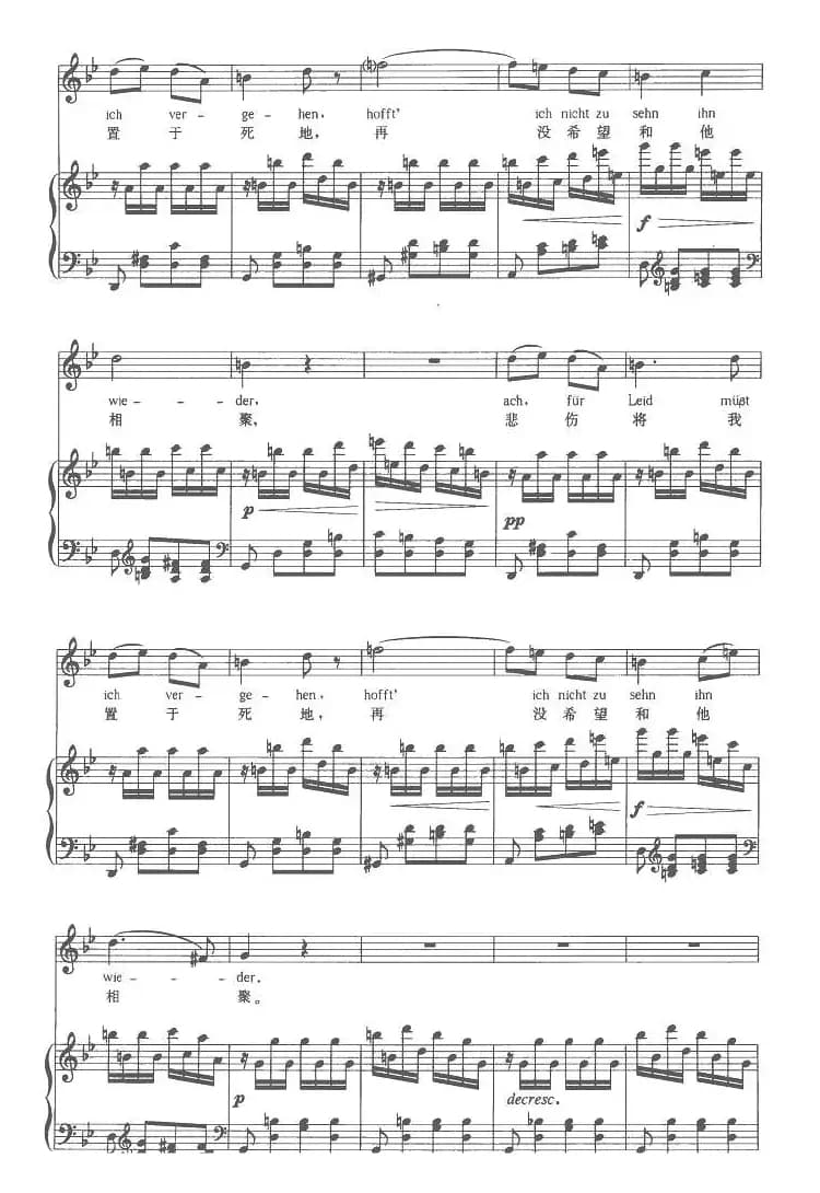 苏莱卡的第二支歌（中外文对照版、正谱 [奥]）