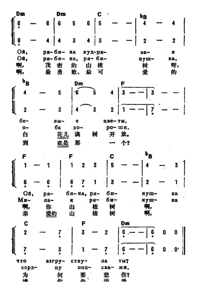 [前苏联]山楂树（中俄文对照）