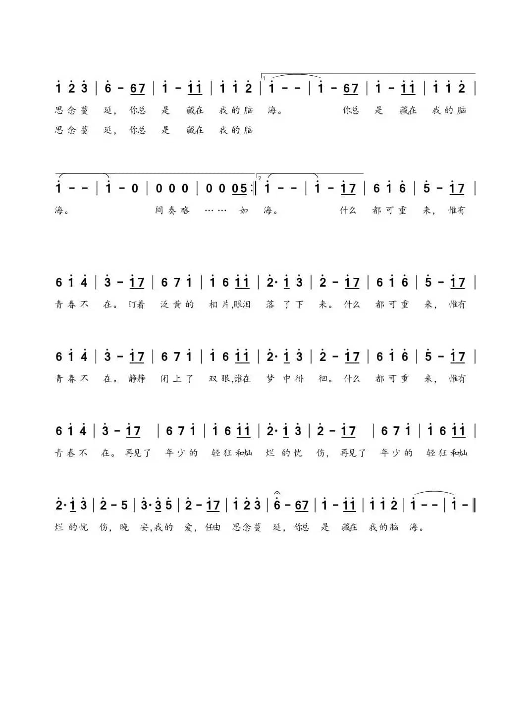 再见，灿烂的忧伤