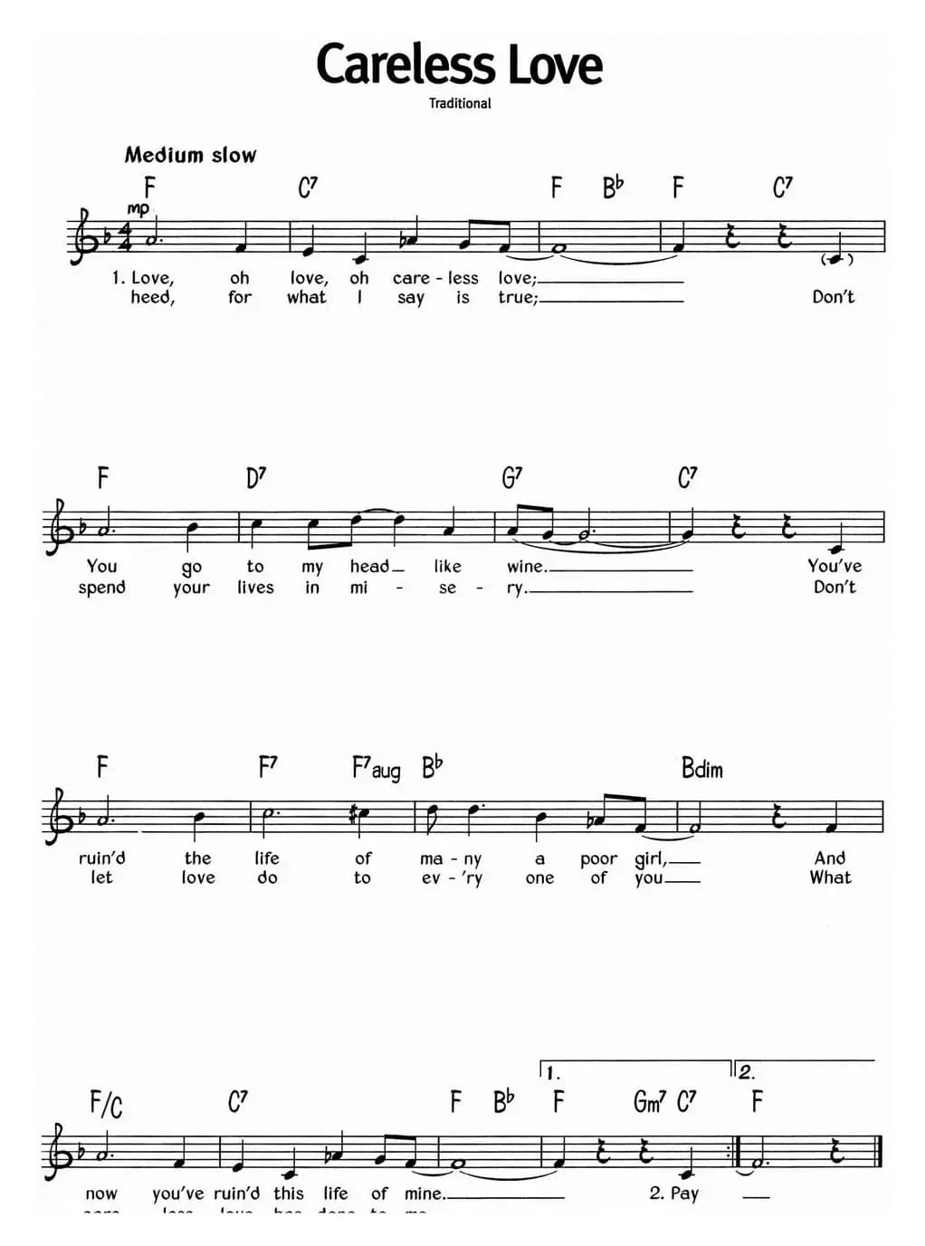 蓝调音乐：Careless Love