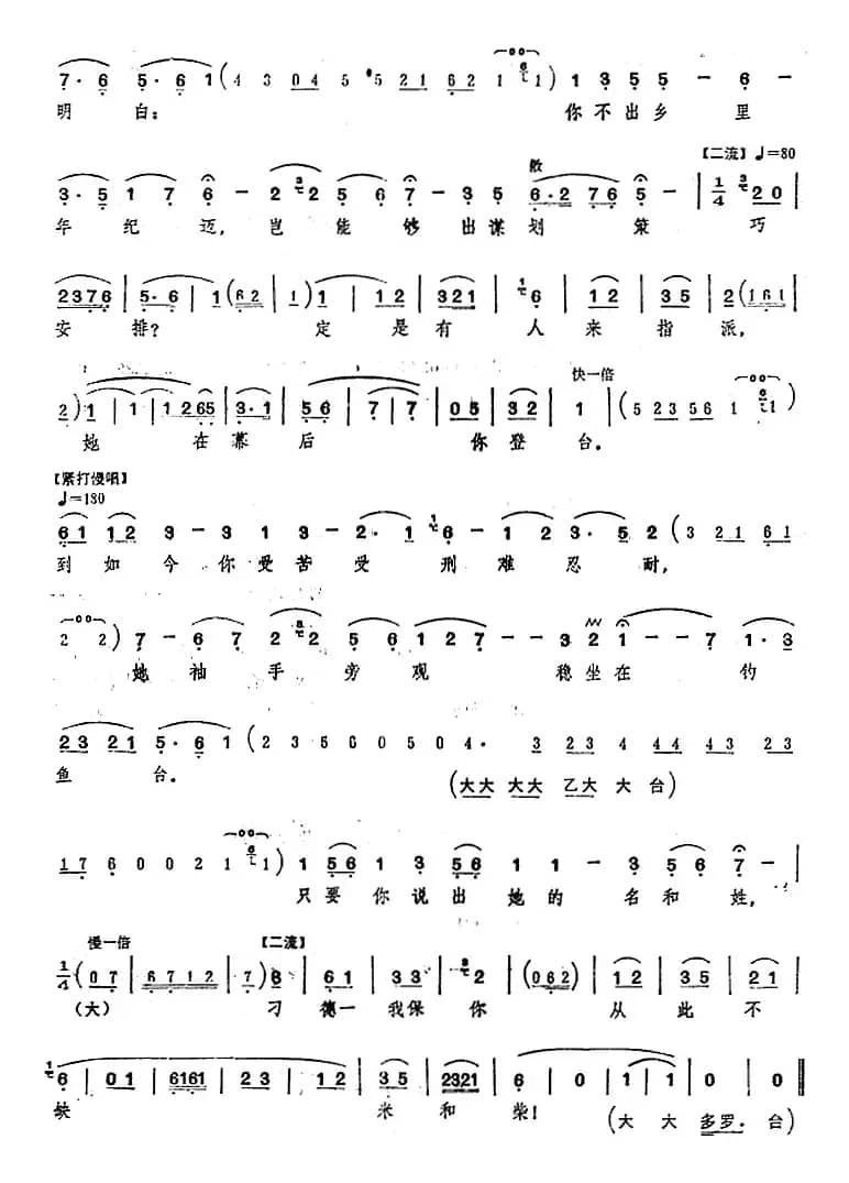 [桂剧]《沙家浜》第七场 斥敌
