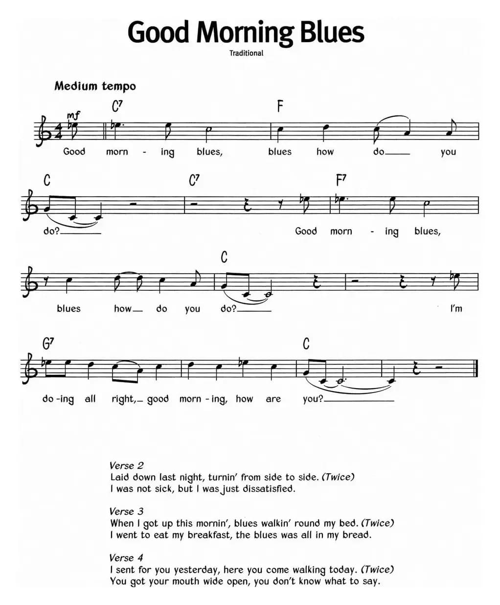 蓝调音乐：Good Morning Blues