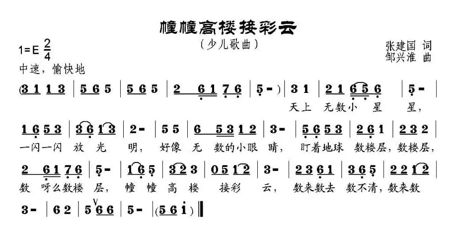 幢幢高楼接彩云