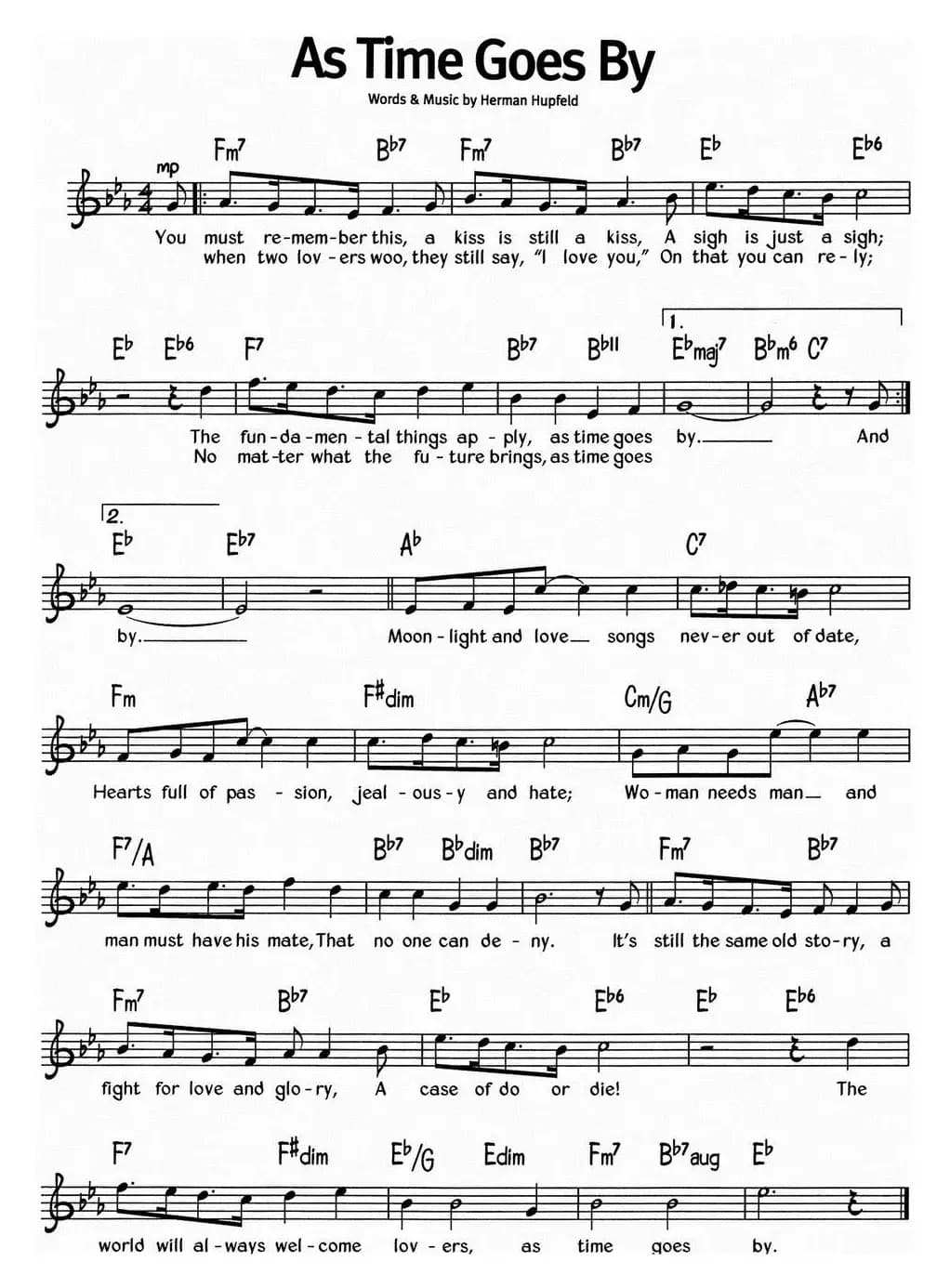 蓝调音乐：As Time Goes By