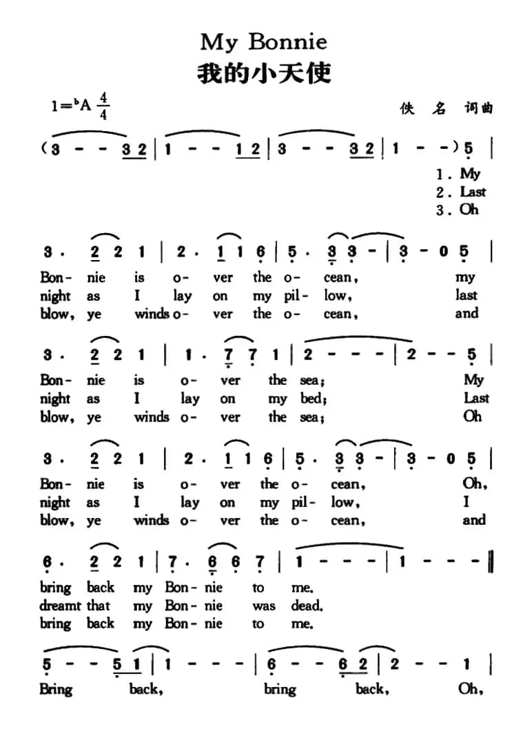 My Bonnie（我的小天使）