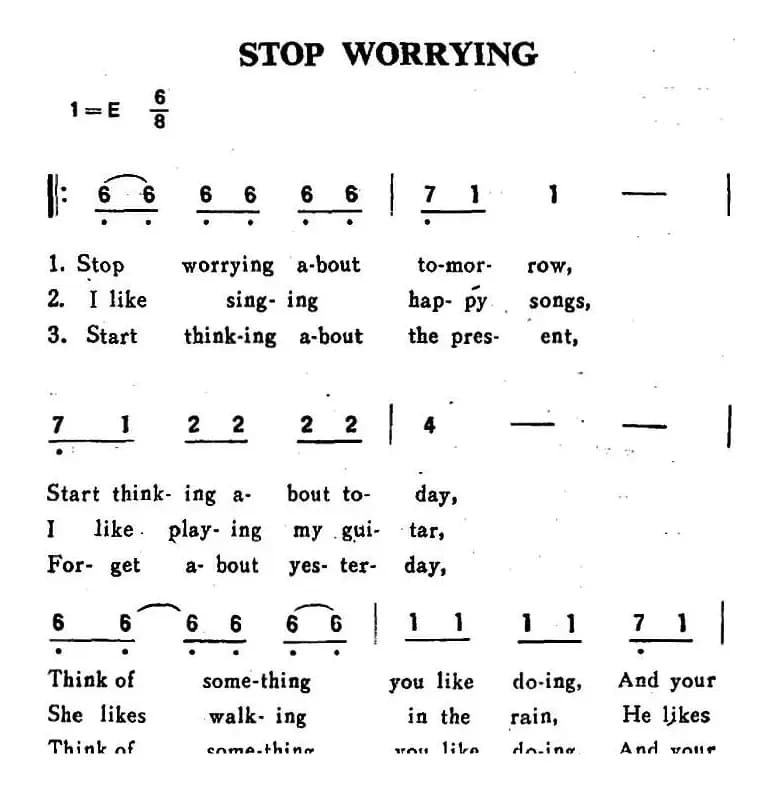 STOP WORRYING（不要忧虑）