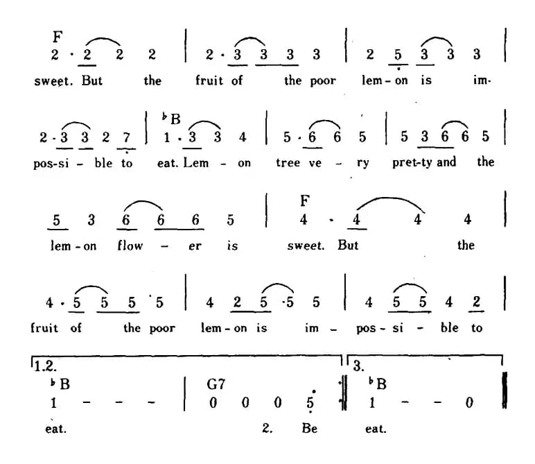 [美]Lemon Tree（柠檬树、带和弦）