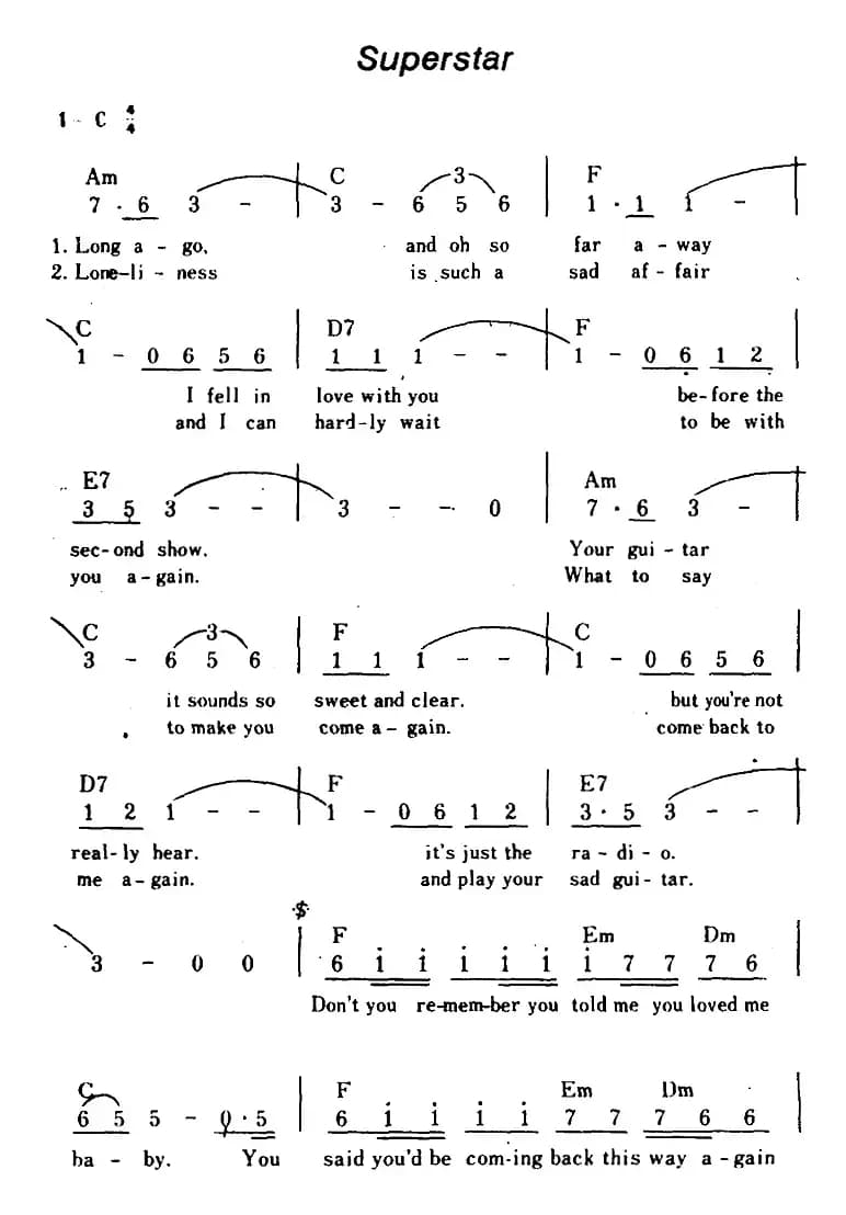 [美]Superstar（超级明星、带和弦）