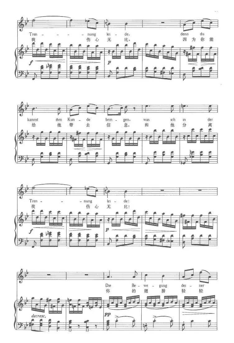 苏莱卡的第二支歌（中外文对照版、正谱 [奥]）