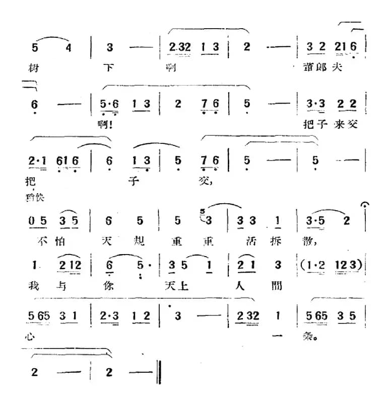 电影“天仙配”选曲：分别