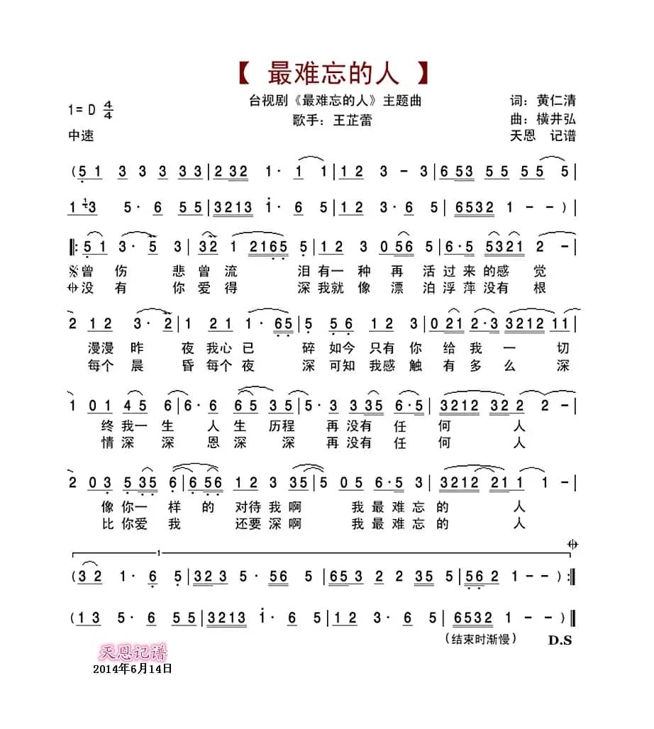 最难忘的人(《最难忘的人》主题曲)