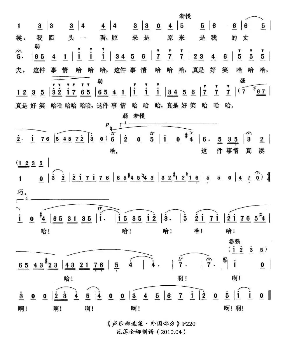 笑之歌（轻歌剧《蝙蝠》选曲 [奥]）