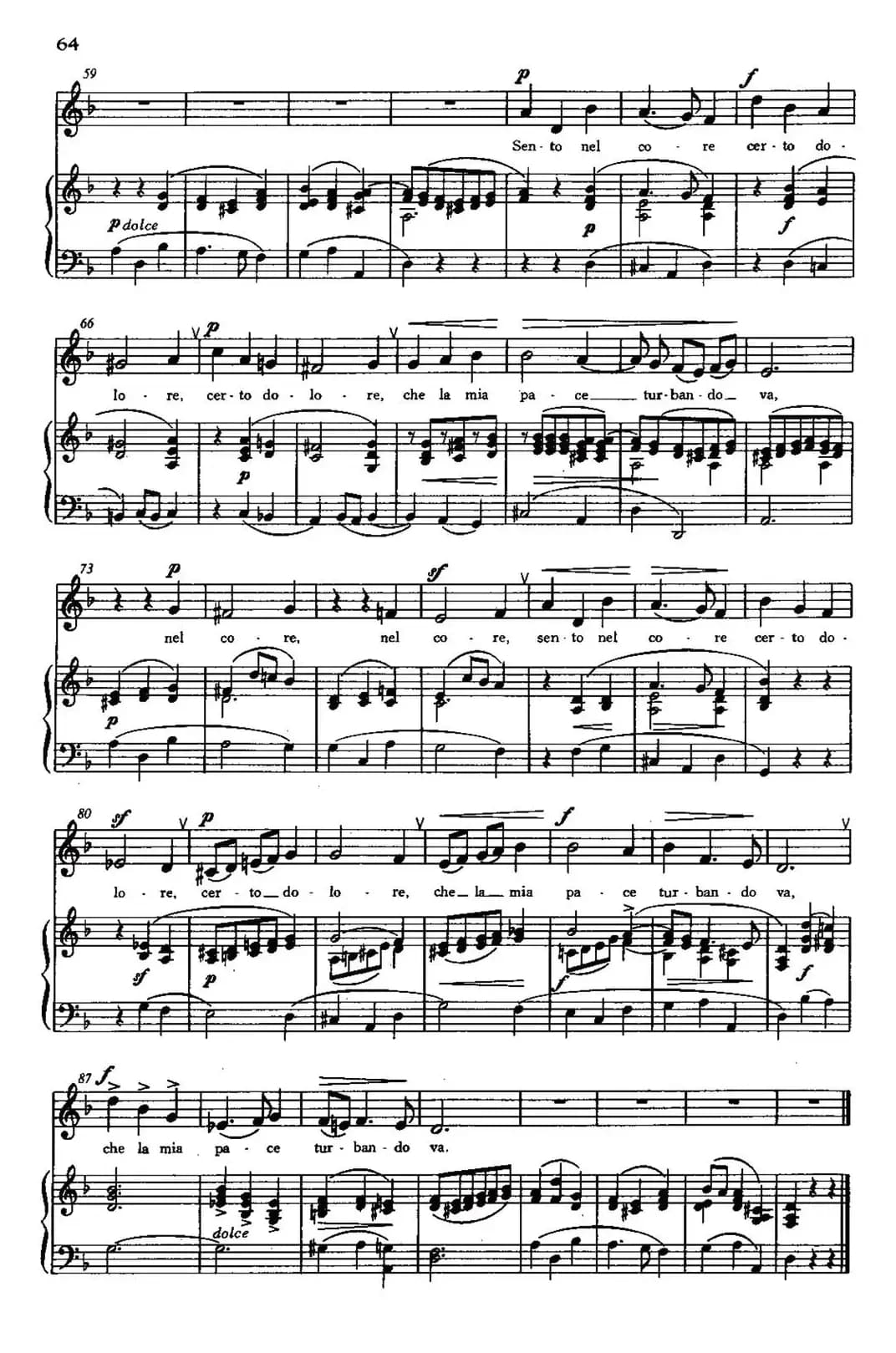 [意]Sento nel core（我的心中感受）