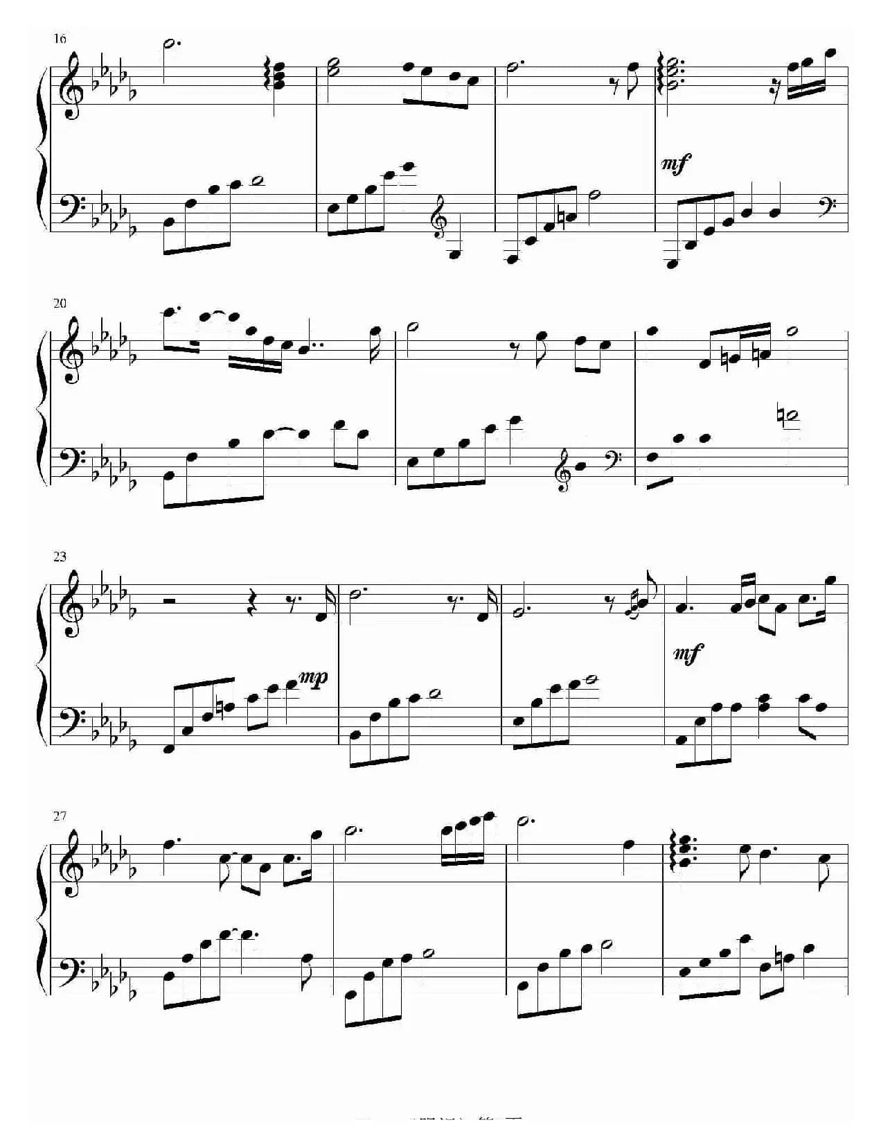 Tears（眼泪）（钢琴谱）