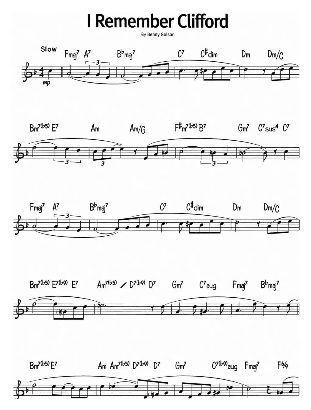 蓝调音乐：I Remember Clifford