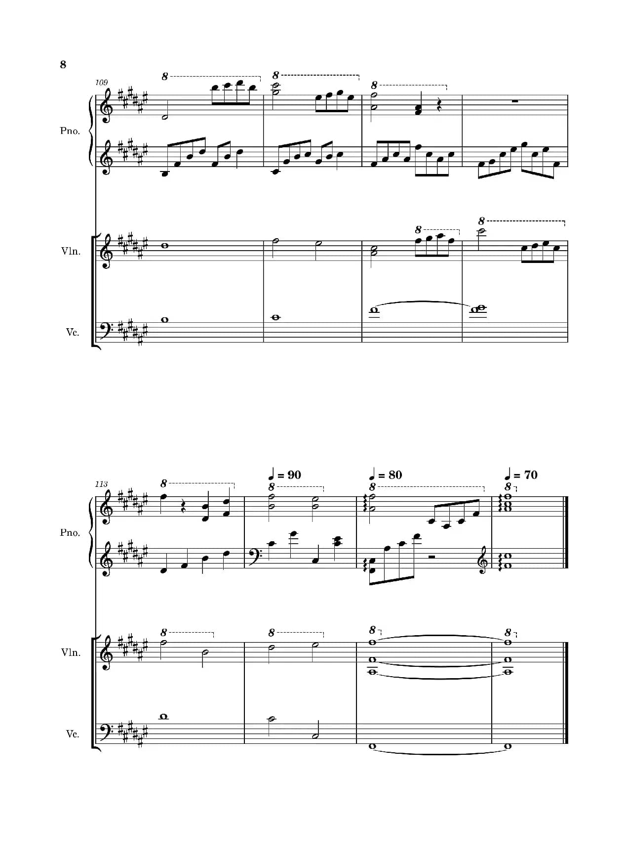 Sundial Dreams（钢琴小提琴大提琴）