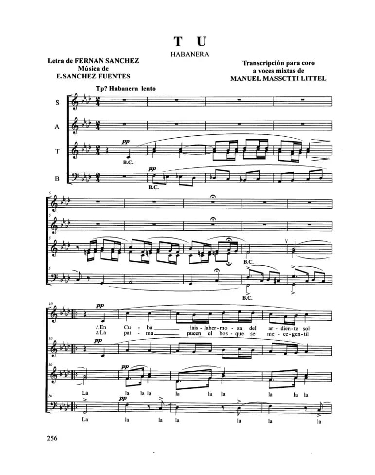 T  U（合唱 正谱）