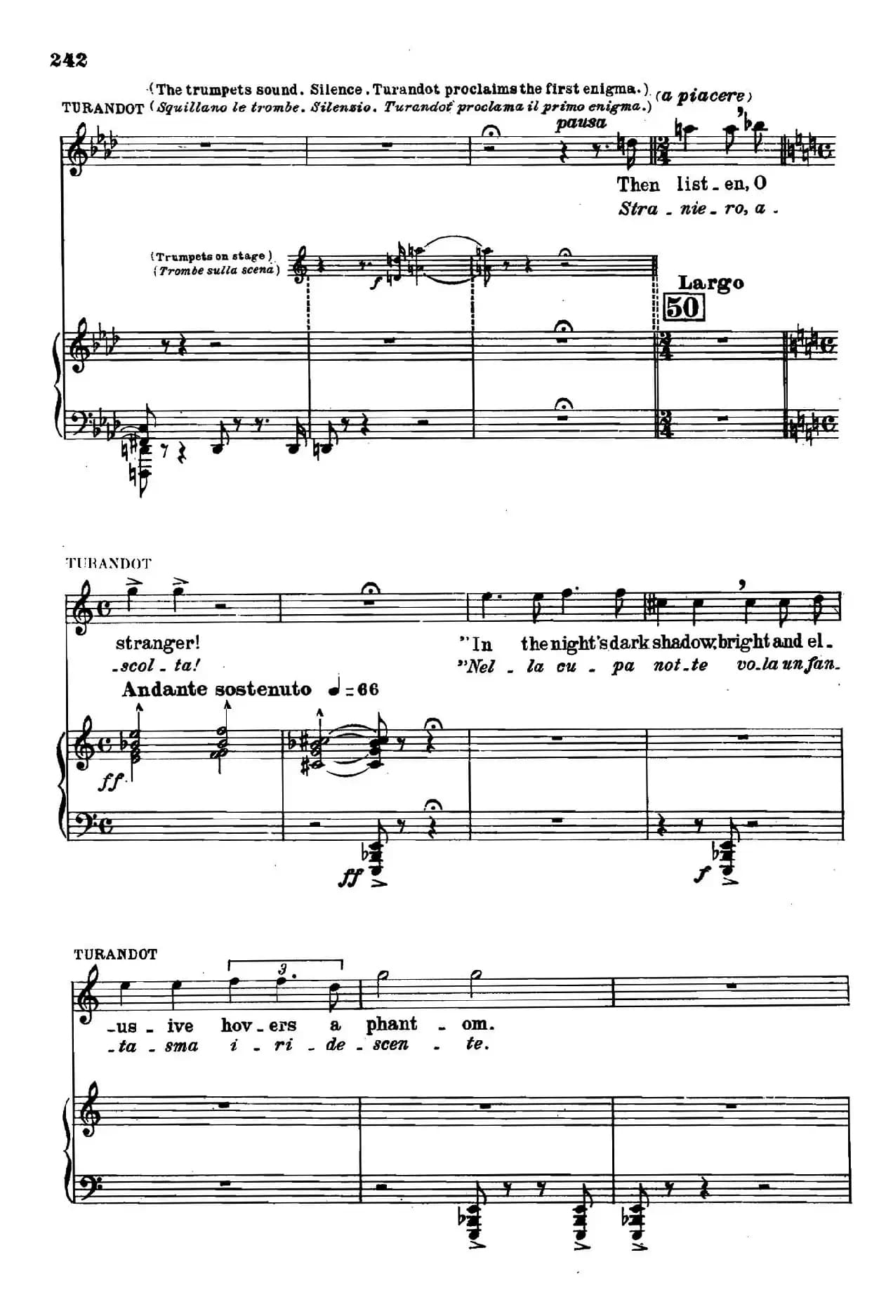 《图兰朵公主》三幕五场歌剧（英意双语）全谱（钢琴伴奏谱 P251——263）
