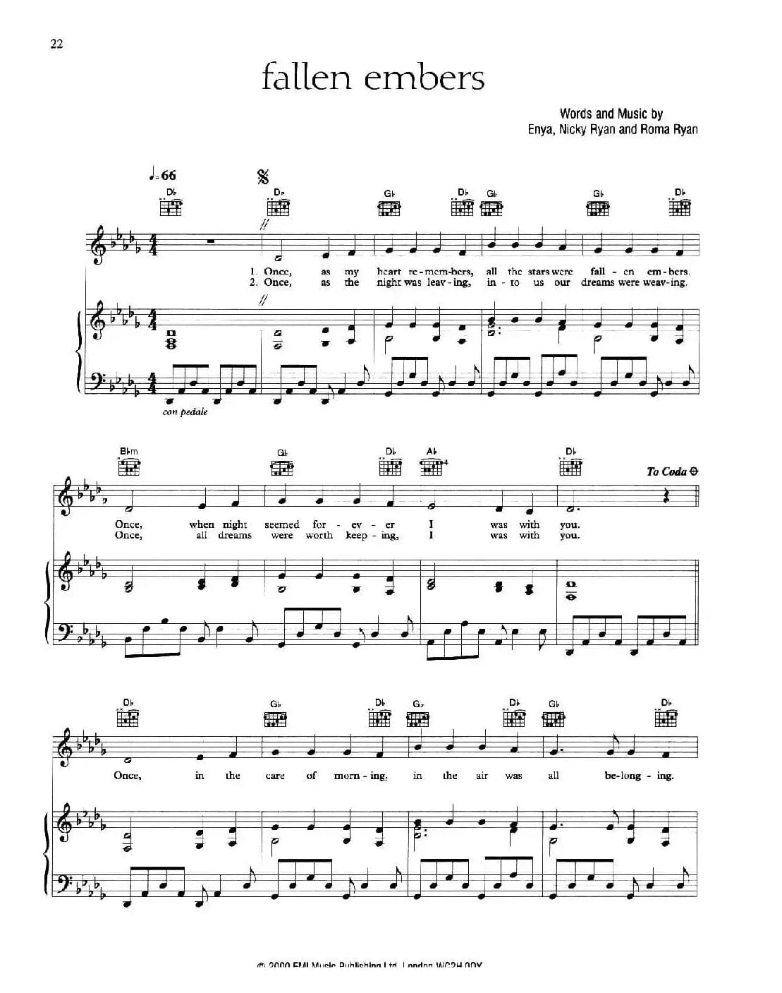 FALLEN EMBERS （飘落的灰烬）（正谱）