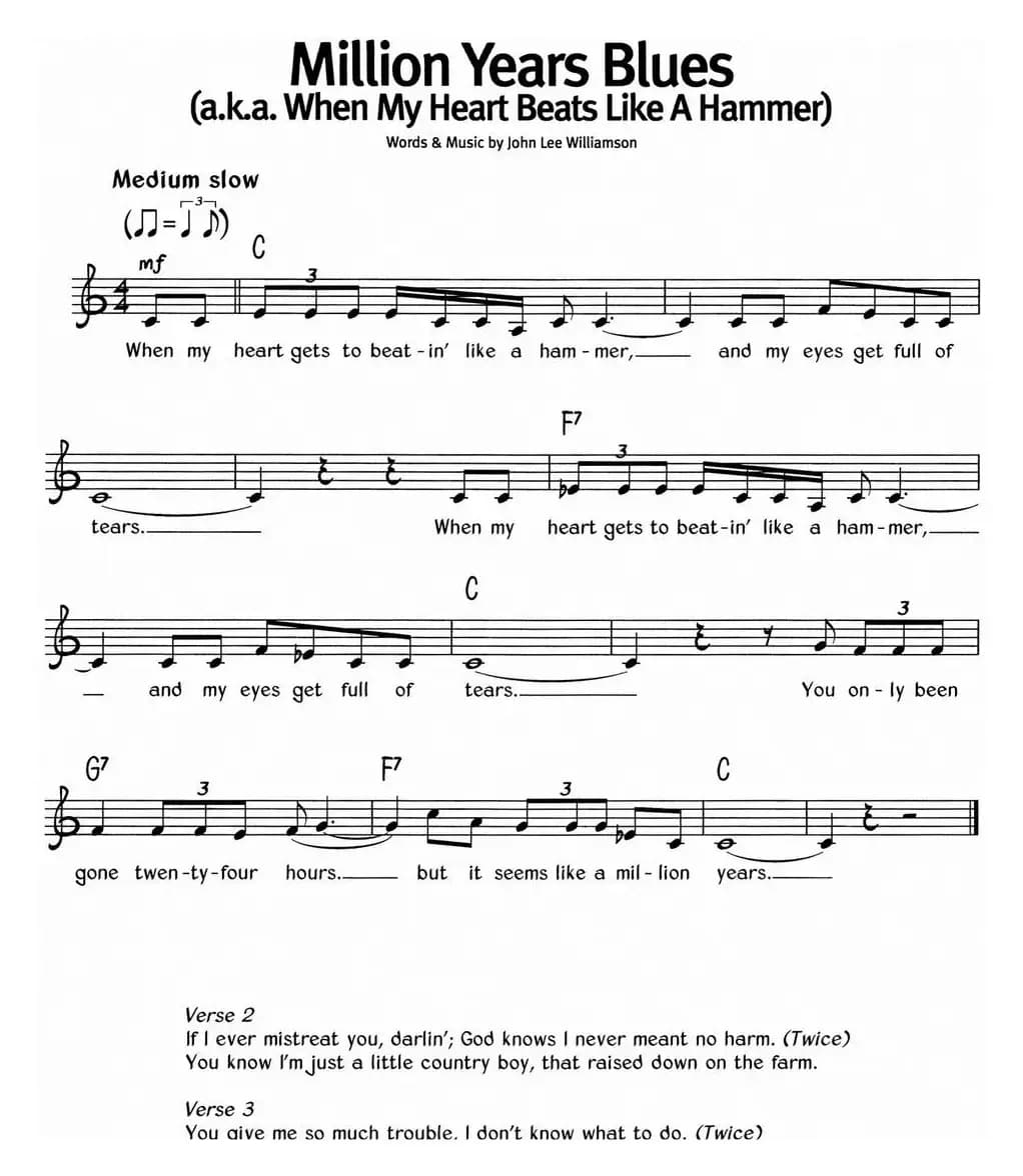 蓝调音乐：Million Years Blues