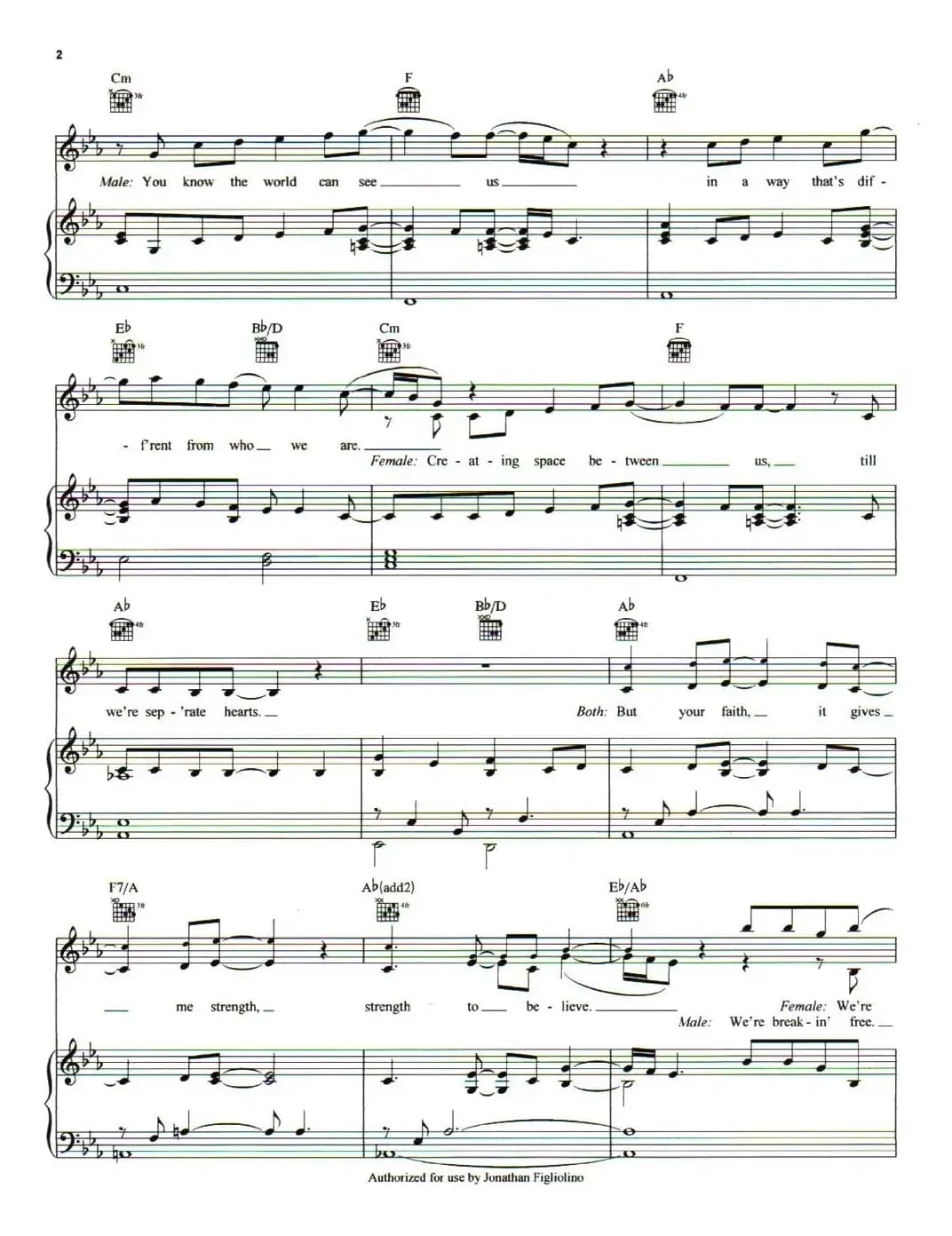 [美]BREAKING FREE（自由无拘束）（正谱）