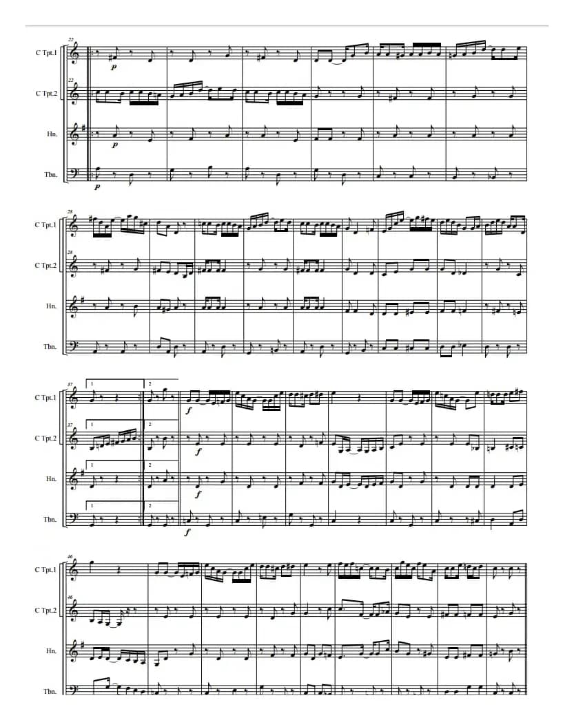 乔普林-艰苦的生活（铜管四重奏）