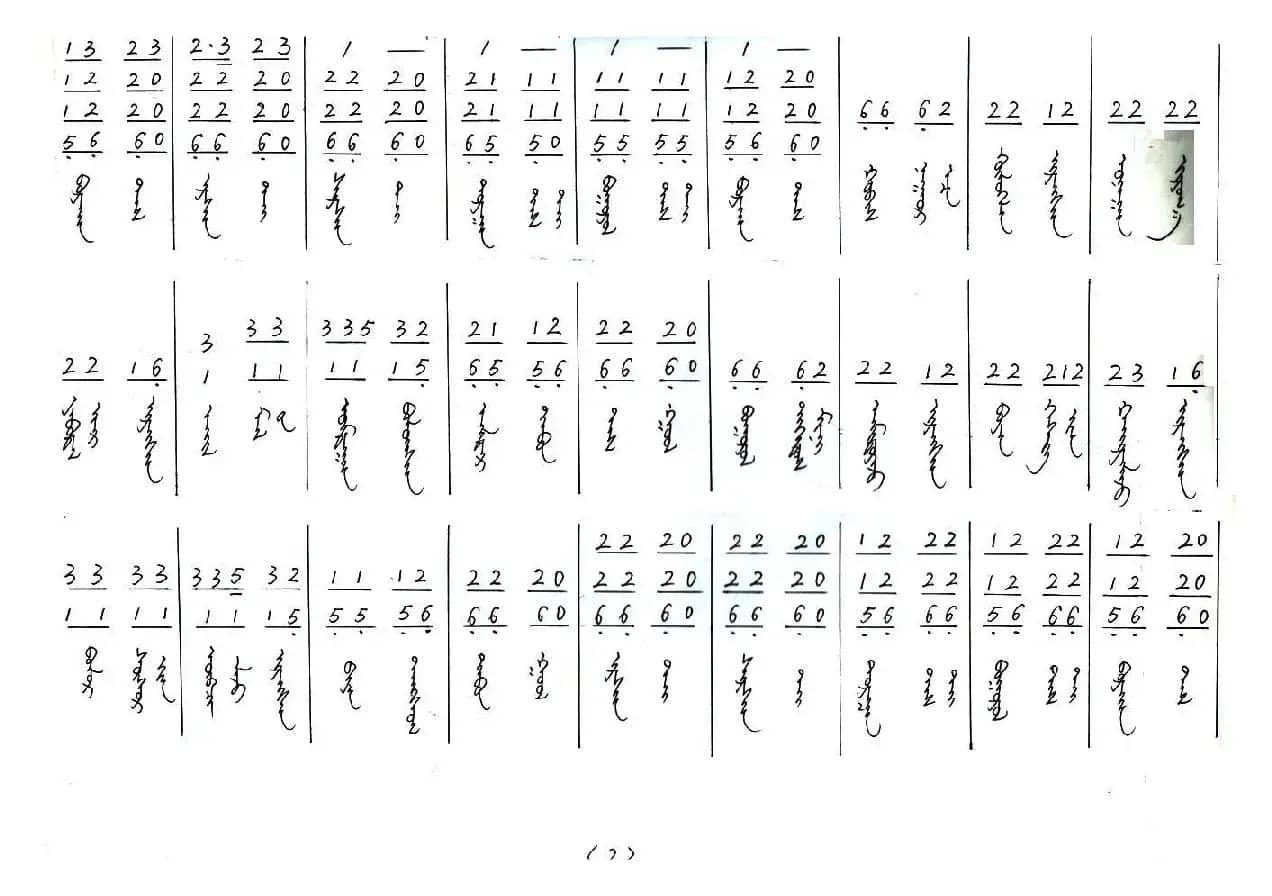 特斯河之赞（混声无伴奏合唱、蒙语版）