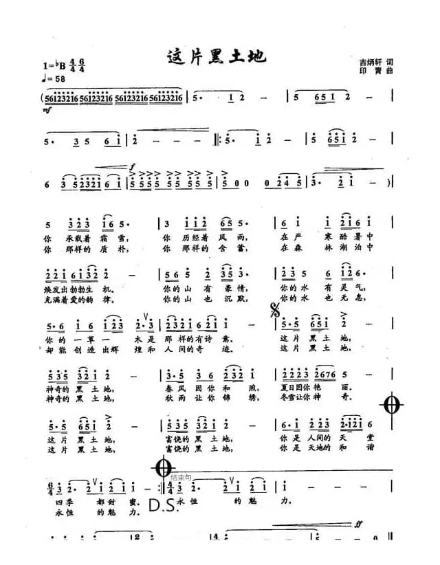 这片黑土地（吉炳轩词 印青曲）