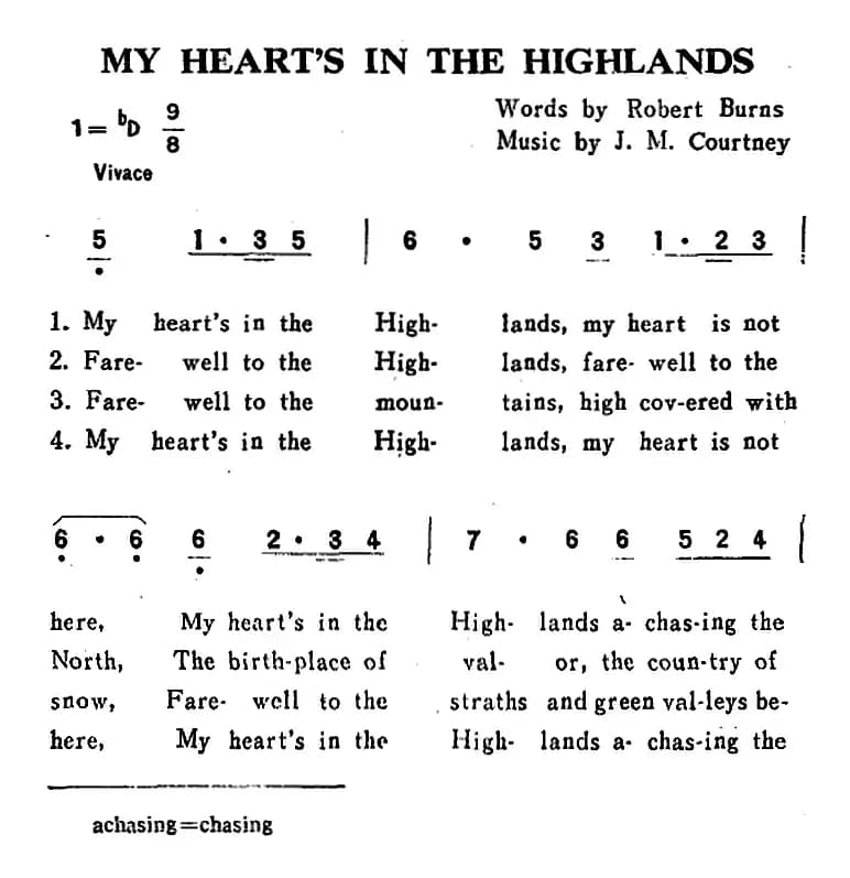 MY HEART’S IN THE HIGHLANDS（我心怀念高原）