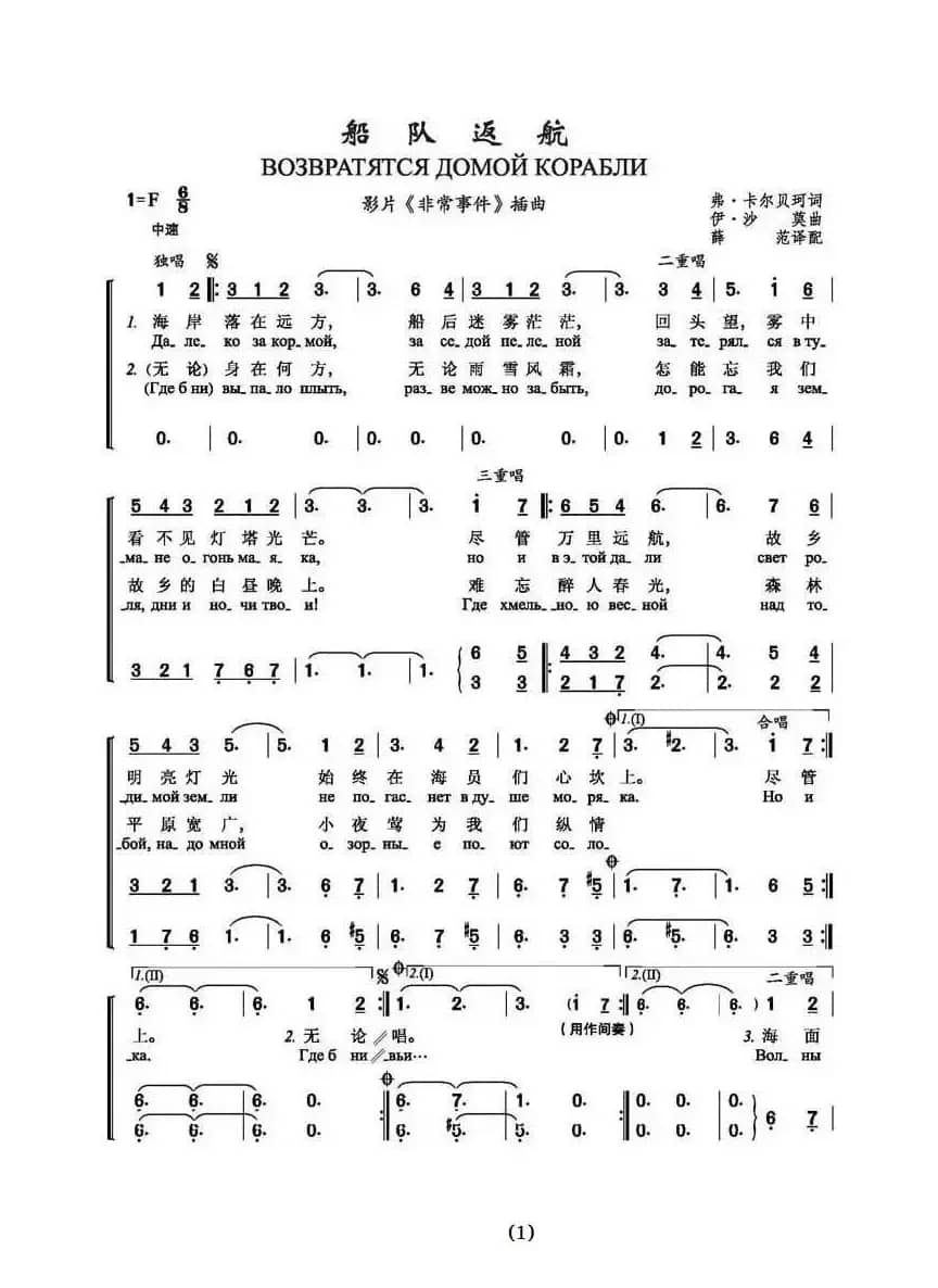 船队返航（前苏联）