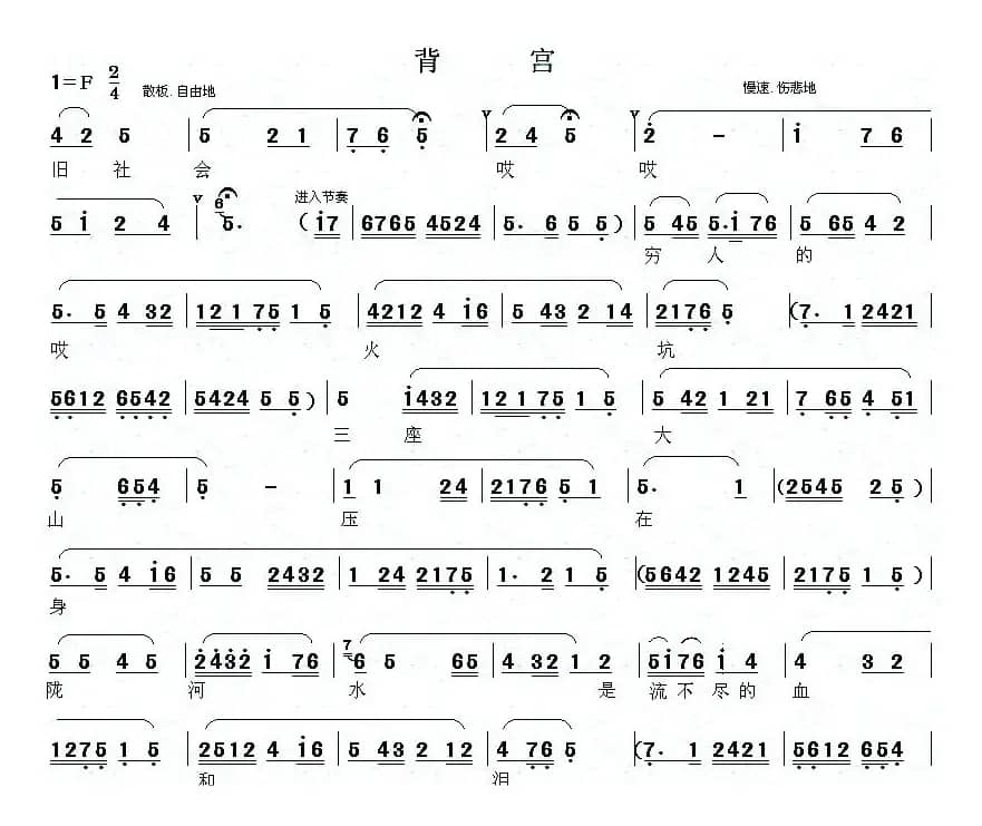 [眉户]眉户调谱例