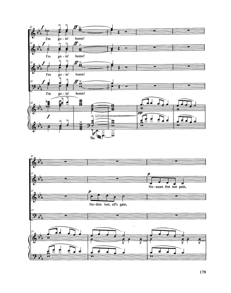 From the New Worle（合唱 正谱）