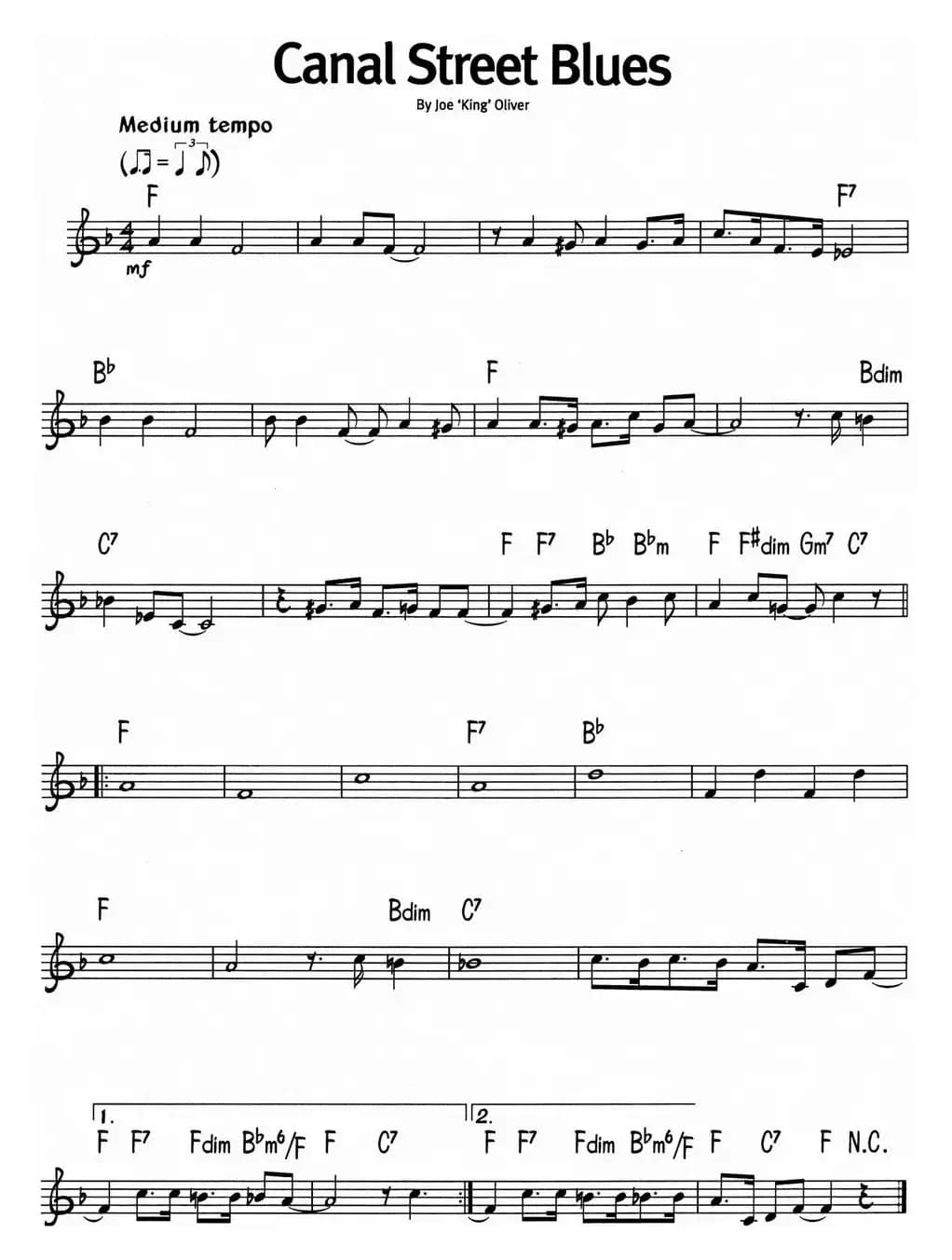 蓝调音乐：Canal Street Blues