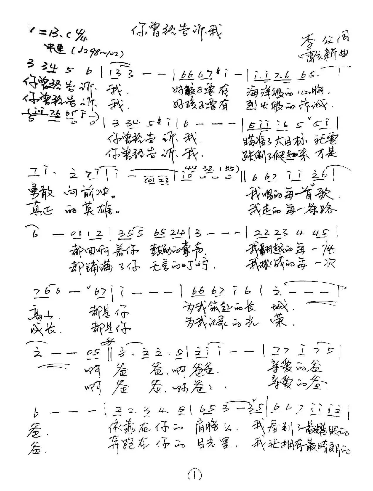 爸爸的目光（又名：你曾经告诉我）