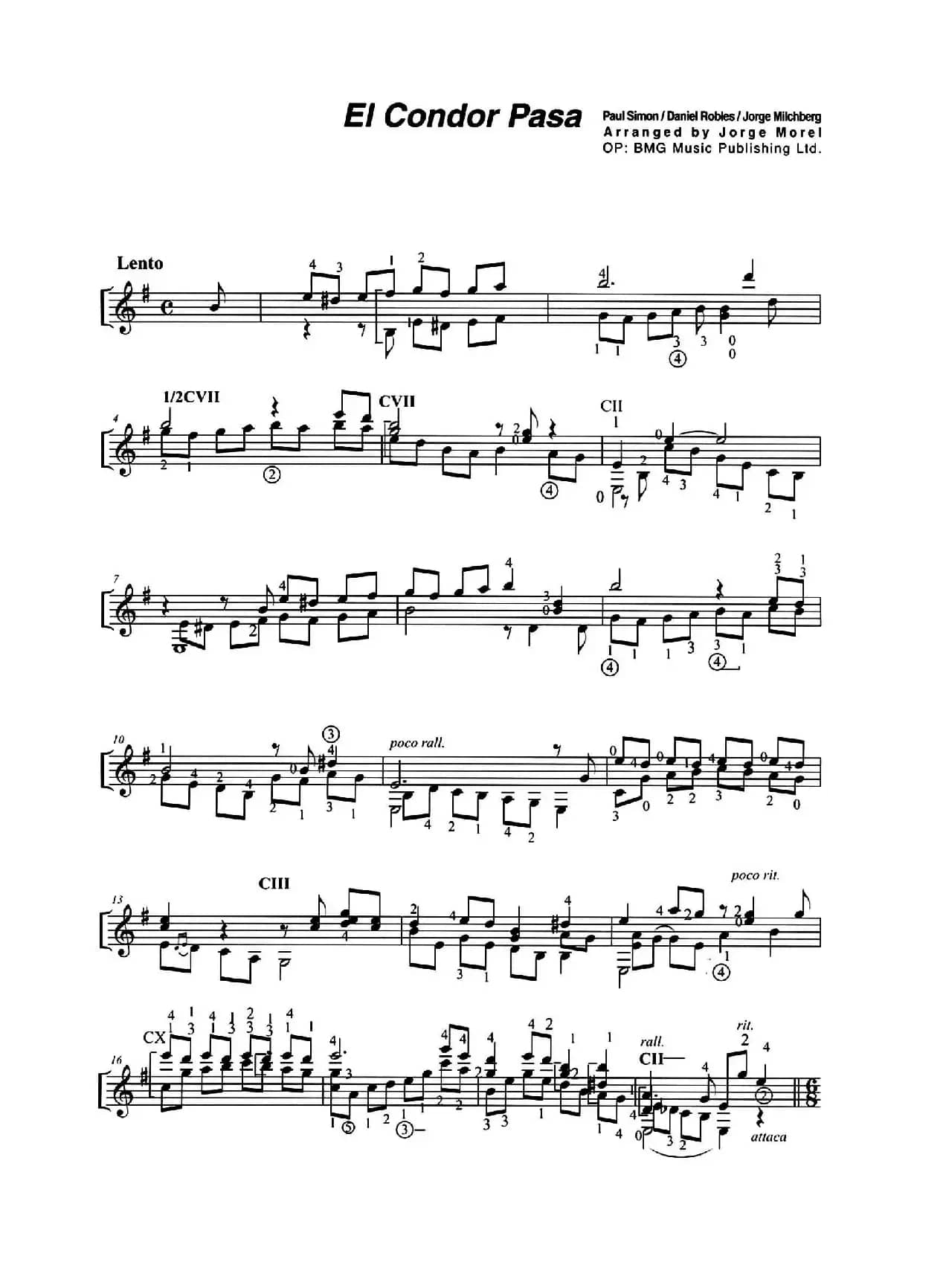 老鹰之歌（El Condor Pasa）