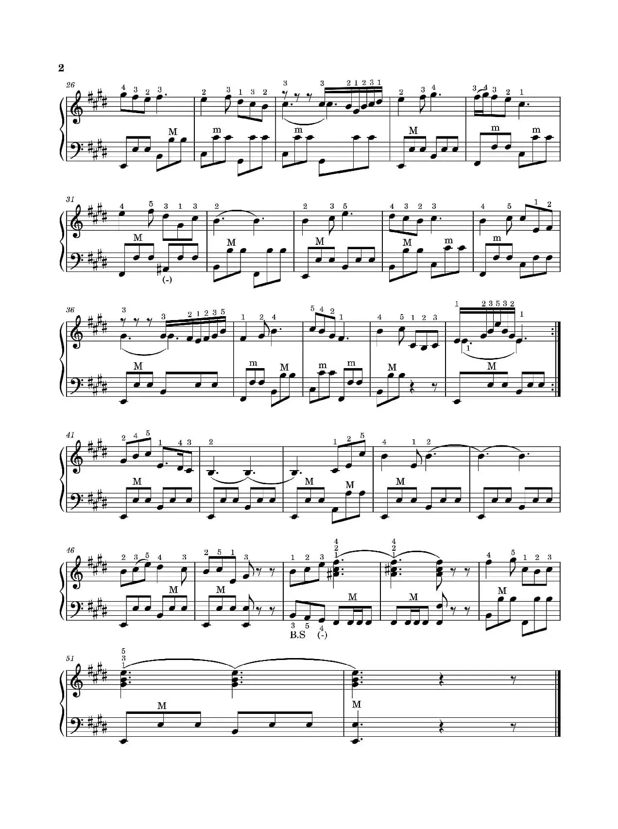 今夜无眠（手风琴五线谱高清版）